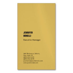 Professional minimalist modern gold color magnetic business card