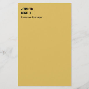 Professional minimalist modern gold color stationery