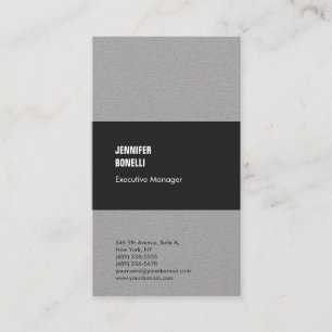 Professional minimalist modern grey plain business card