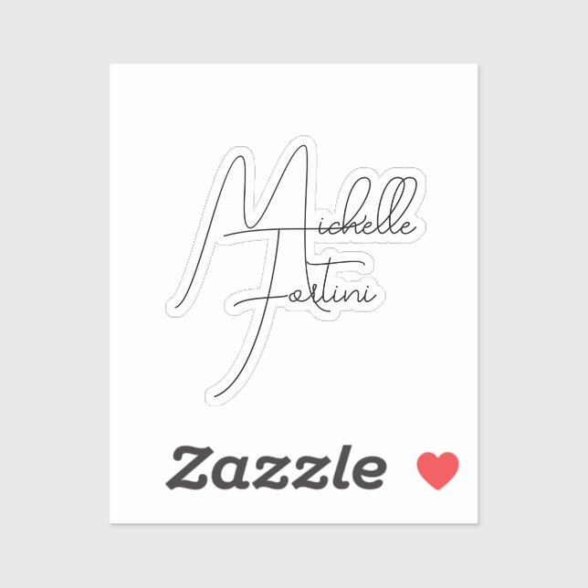 Professional minimalist modern handwriting name (Sheet)