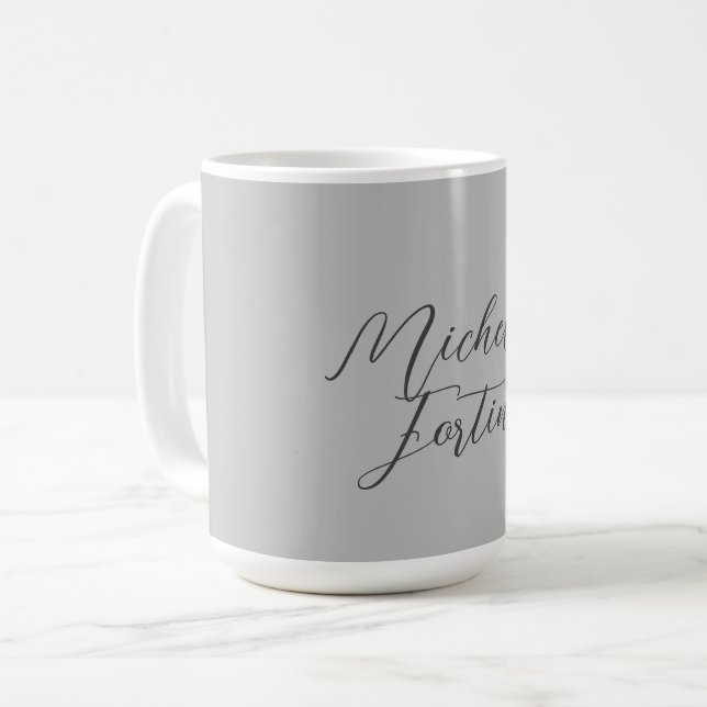 Professional minimalist modern handwriting name coffee mug (Front Left)