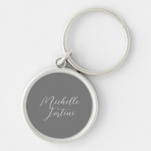 Professional minimalist modern handwriting name key ring