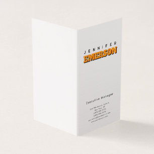 Professional minimalist modern plain  business card