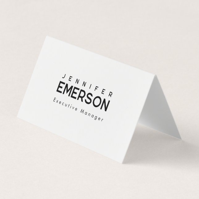 Professional minimalist modern plain  business card (Front)