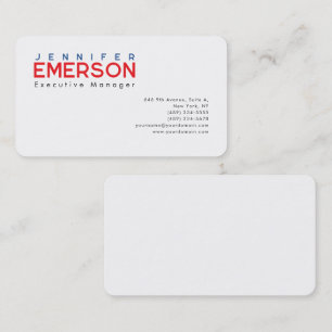 Professional minimalist modern plain business card