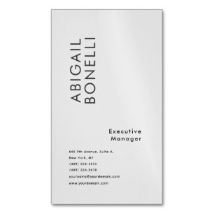 Professional minimalist modern plain creative magnetic business card