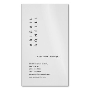 Professional minimalist modern plain creative magnetic business card