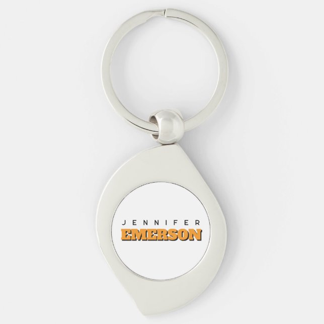 Professional minimalist modern plain  key ring (Front)