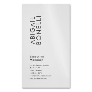 Professional minimalist modern plain magnetic business card