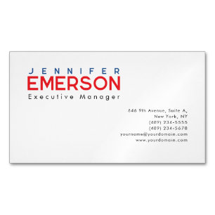 Professional minimalist modern plain magnetic business card