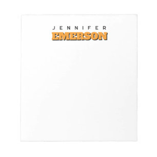 Professional minimalist modern plain name notepad