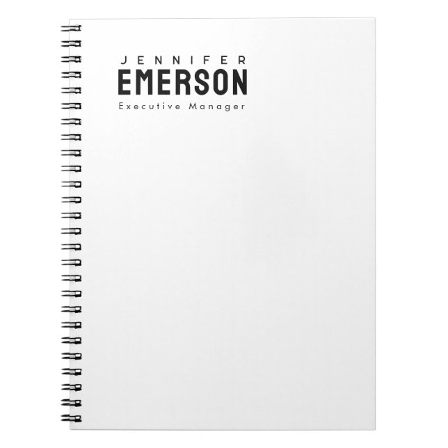 Professional minimalist modern plain  notebook (Front)
