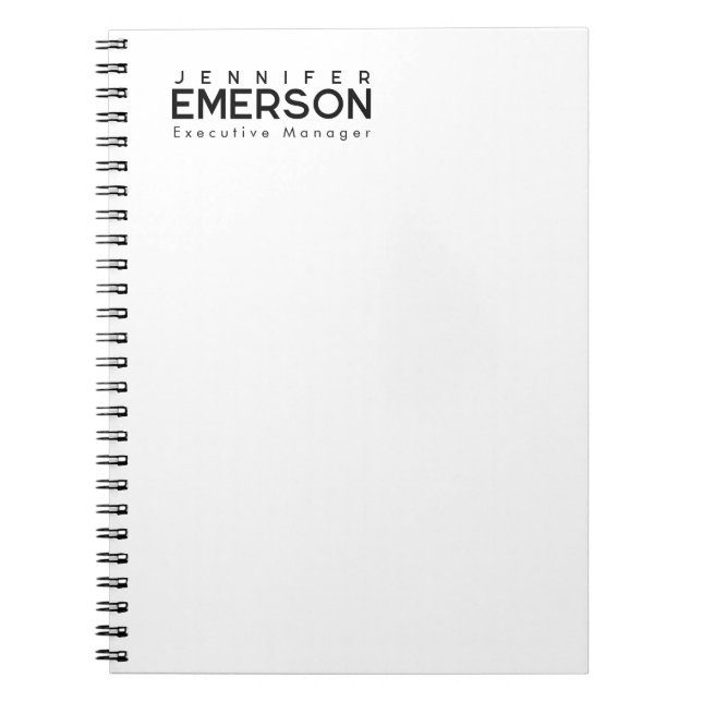 Professional minimalist modern plain  notebook (Front)