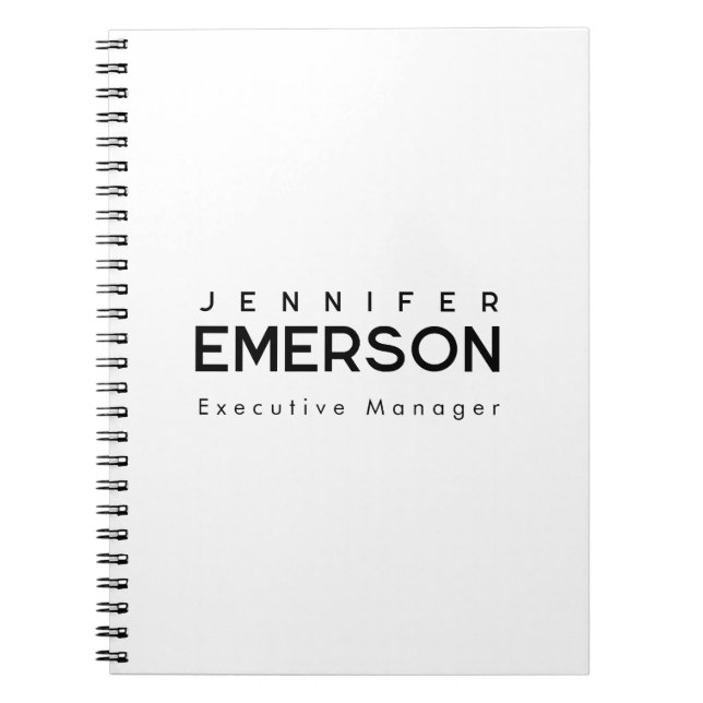 Professional minimalist modern plain  notebook (Front)