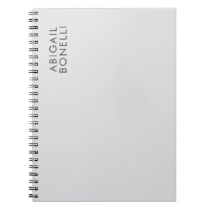 Professional minimalist modern plain own name notebook