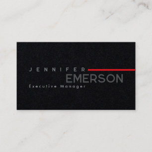 Professional minimalist modern plain premium black business card