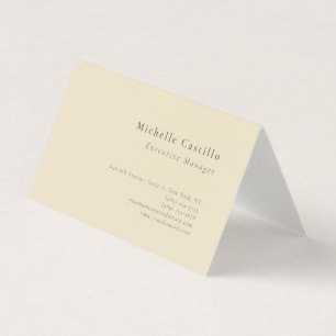 Professional Minimalist Modern Plain Premium Linen Business Card