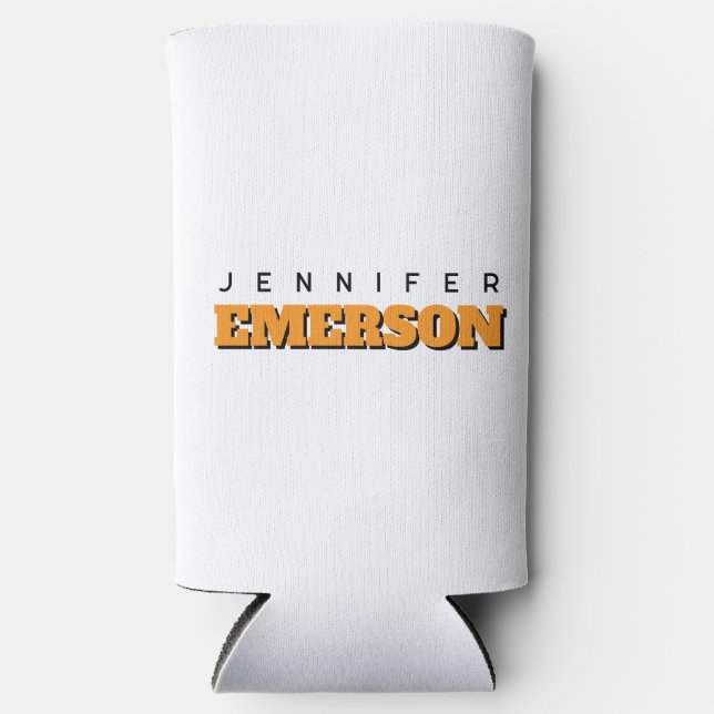 Professional minimalist modern plain  seltzer can cooler (Front)