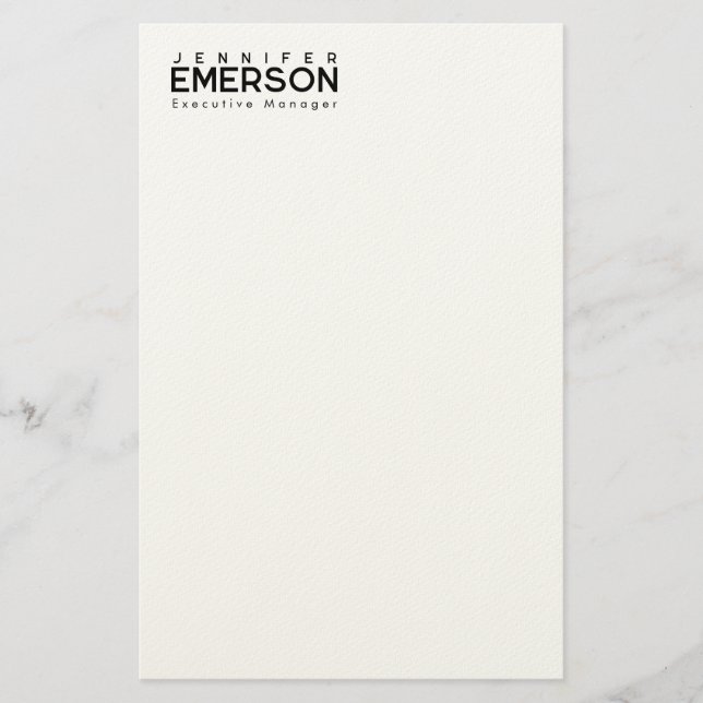 Professional minimalist modern plain  stationery (Front)