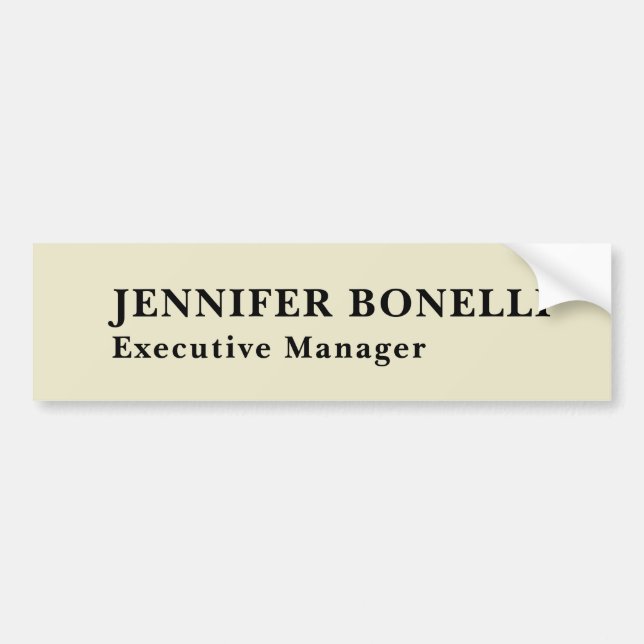 Professional minimalist modern trendy bumper sticker (Front)