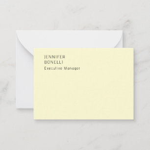 Professional minimalist modern trendy cream color card