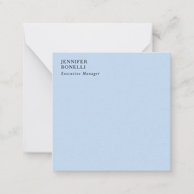 Professional minimalist modern trendy pale blue card (Front)