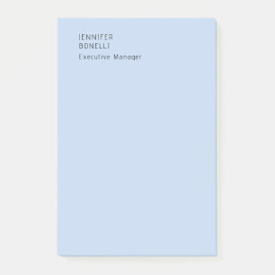 Professional minimalist modern trendy pale blue post-it notes