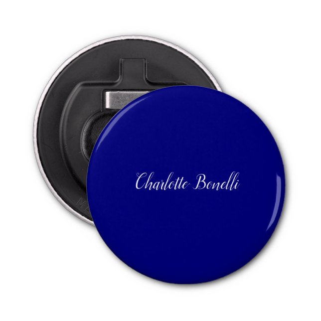 Professional Minimalist Navy Blue Bottle Opener (Front)