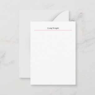 Professional Minimalist Plain Classic Personalised Card
