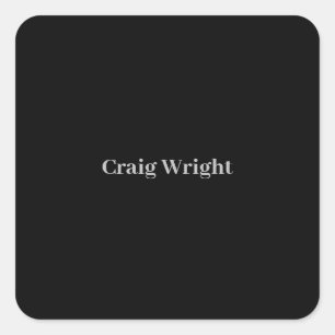Professional Minimalist Plain Classic Personalized Square Sticker