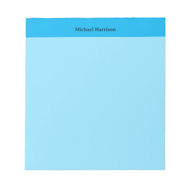 Professional Minimalist Plain Classical Blue Notepad (Front)