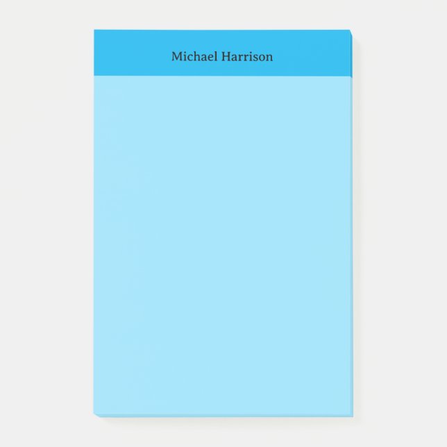 Professional Minimalist Plain Classical Blue Post-it Notes (Front)