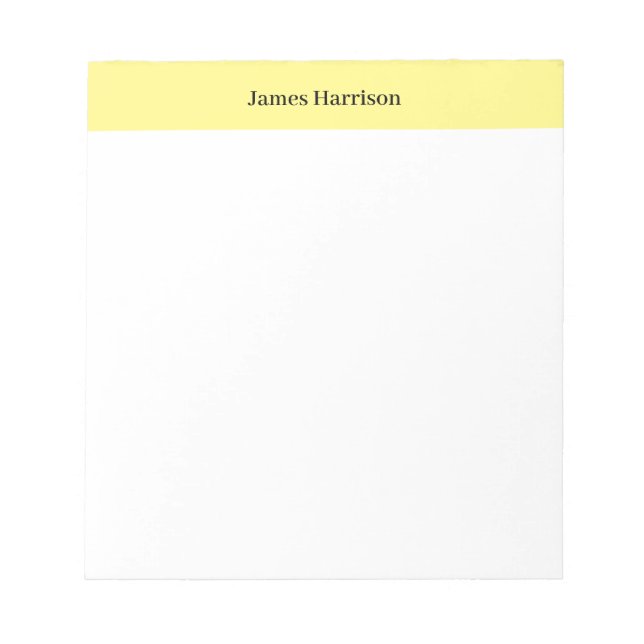 Professional Minimalist Plain Classical Notepad (Front)