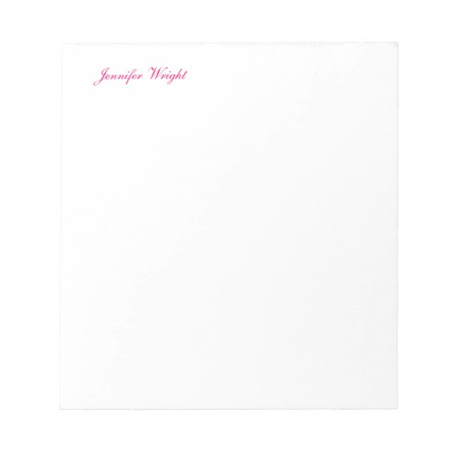 Professional minimalist plain elegant calligraphy notepad (Front)