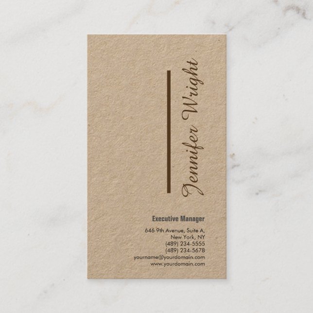 Professional minimalist plain elegant custom business card (Front)