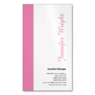 Professional minimalist plain elegant pearl magnetic business card