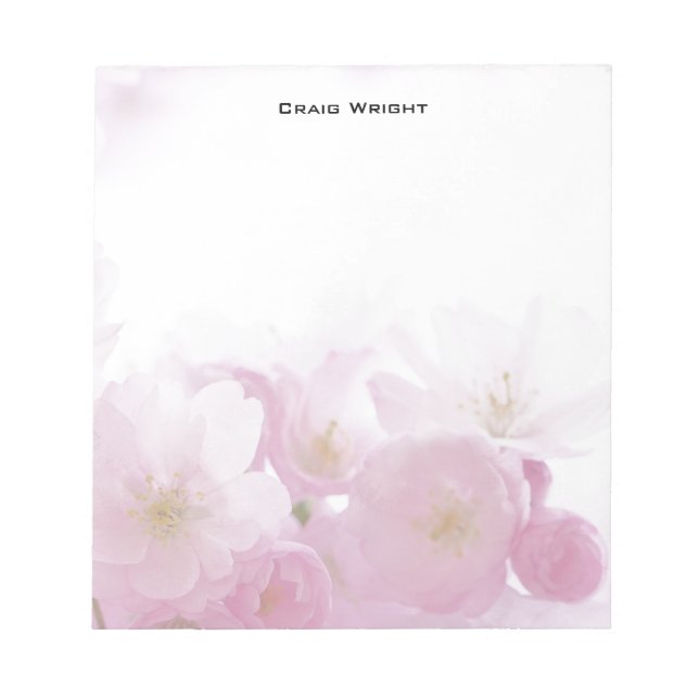 Professional Minimalist Plain Floral Notepad (Front)