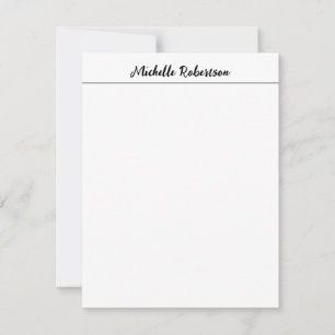 Professional Minimalist Plain Handwriting Card