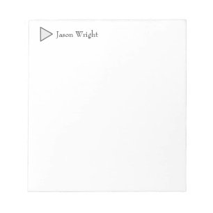 Professional Minimalist Plain Modern Personalised Notepad