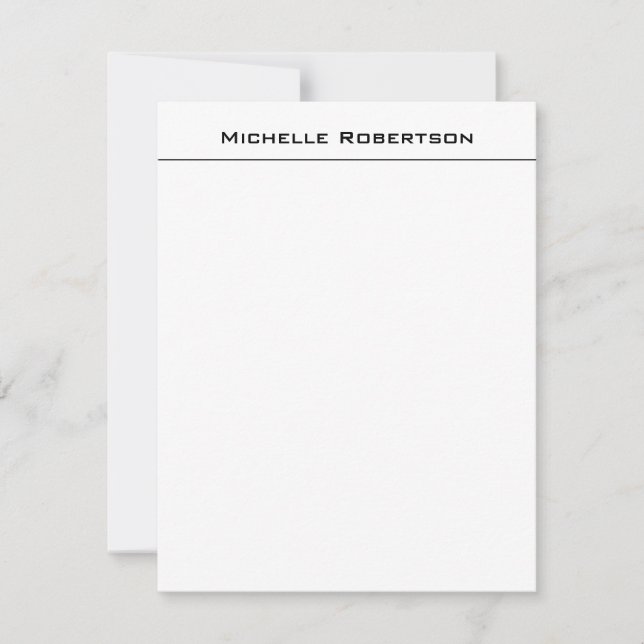 Professional Minimalist Plain Simple Modern Card (Front)