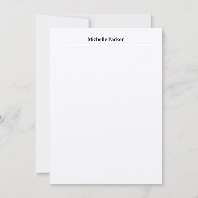 Professional Minimalist Plain Simple Modern Chic Card (Front)