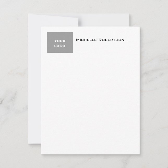 Professional Minimalist Plain Simple Modern Logo Card (Front)