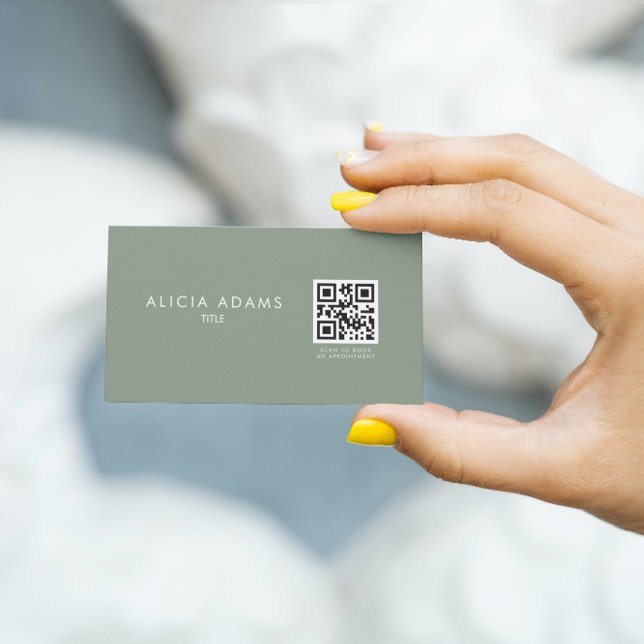Professional Minimalist QR Code Business Card (Creator Uploaded)