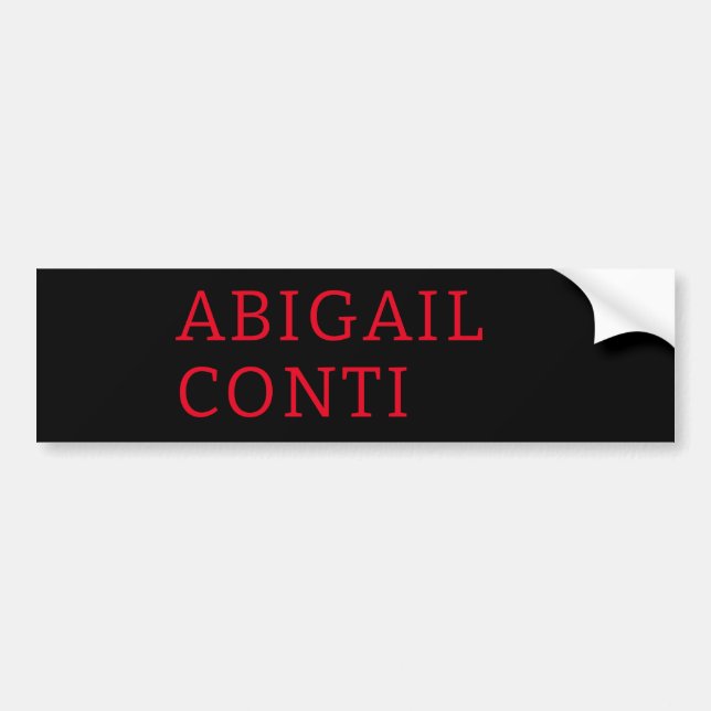 Professional minimalist red black modern bumper sticker (Front)