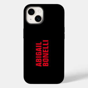 Professional minimalist red black modern iPhone 14 case