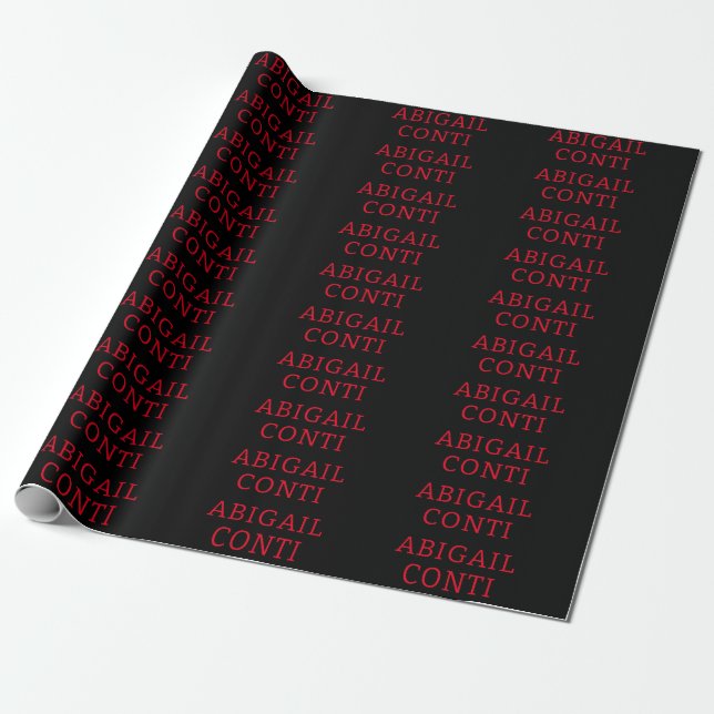 Professional minimalist red black modern wrapping paper (Unrolled)