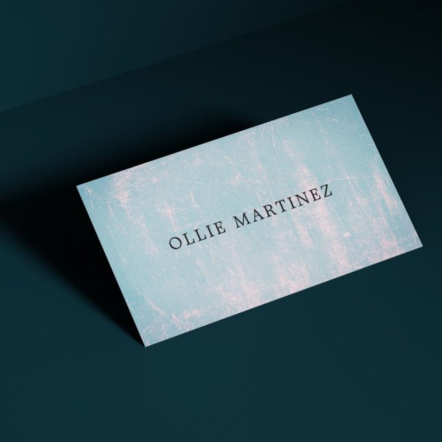 Professional Minimalist Texture Blue Consultant Business Card (Creator Uploaded)