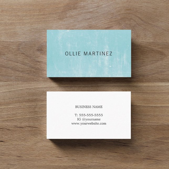 Professional Minimalist Texture Blue Consultant Business Card (Creator Uploaded)
