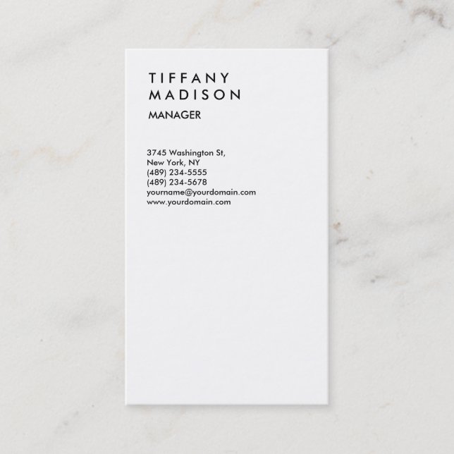 Professional Minimalist Trendy Stylish Business Card (Front)