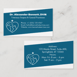 Professional Minimalist Veterinary Busines Card